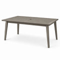 Table de jardin rectangulaire en bois 180x90 cm gris