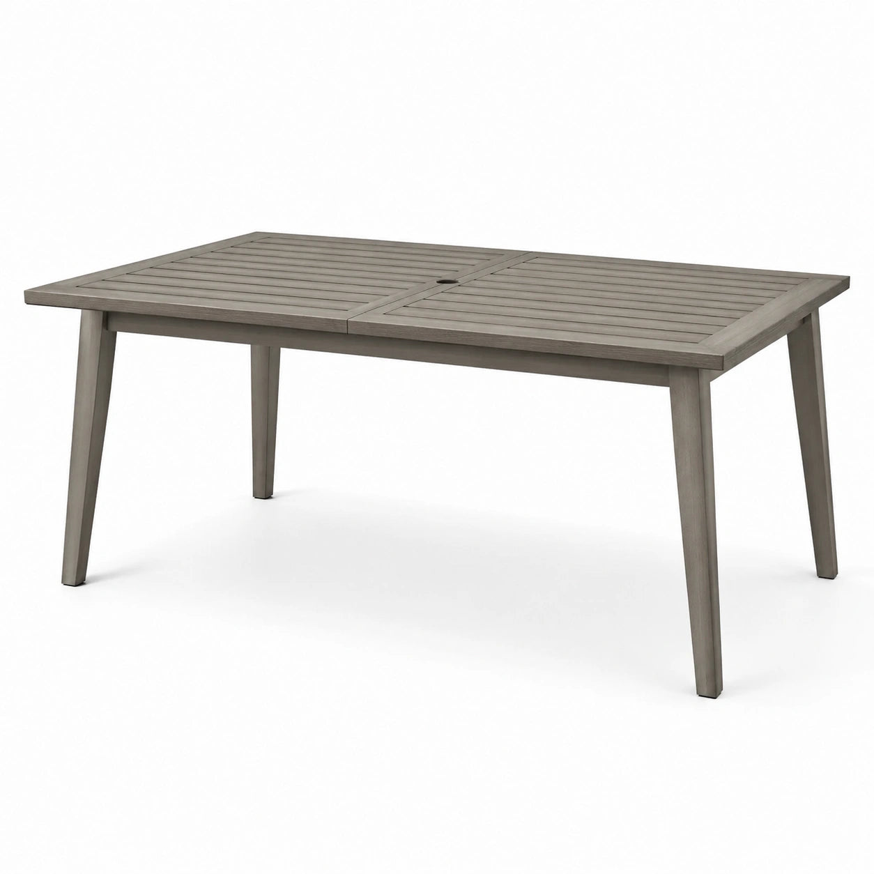 Table de jardin rectangulaire en bois 180x90 cm gris