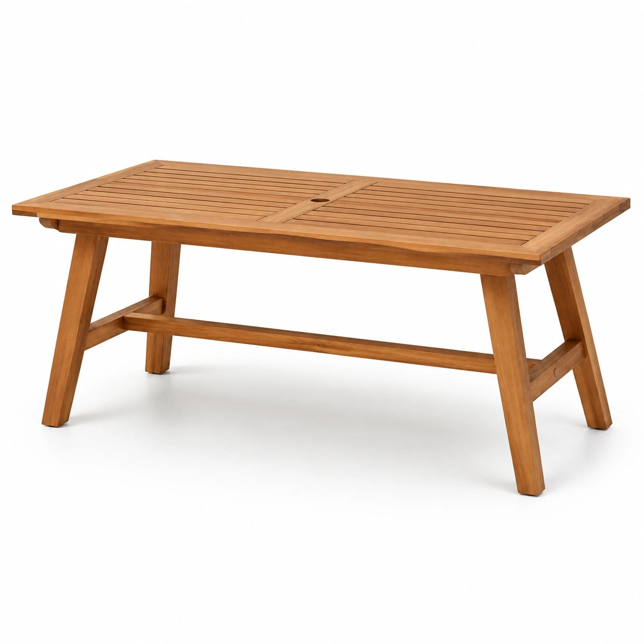 Table de jardin rectangulaire en bois de teck marron 180 cm