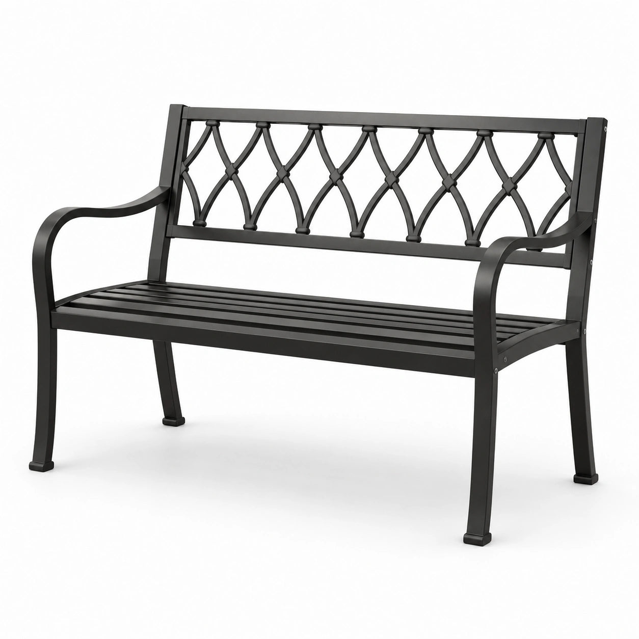 Banc en métal noir