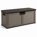 Coffre de rangement en plastique 120x45x60 cm marron