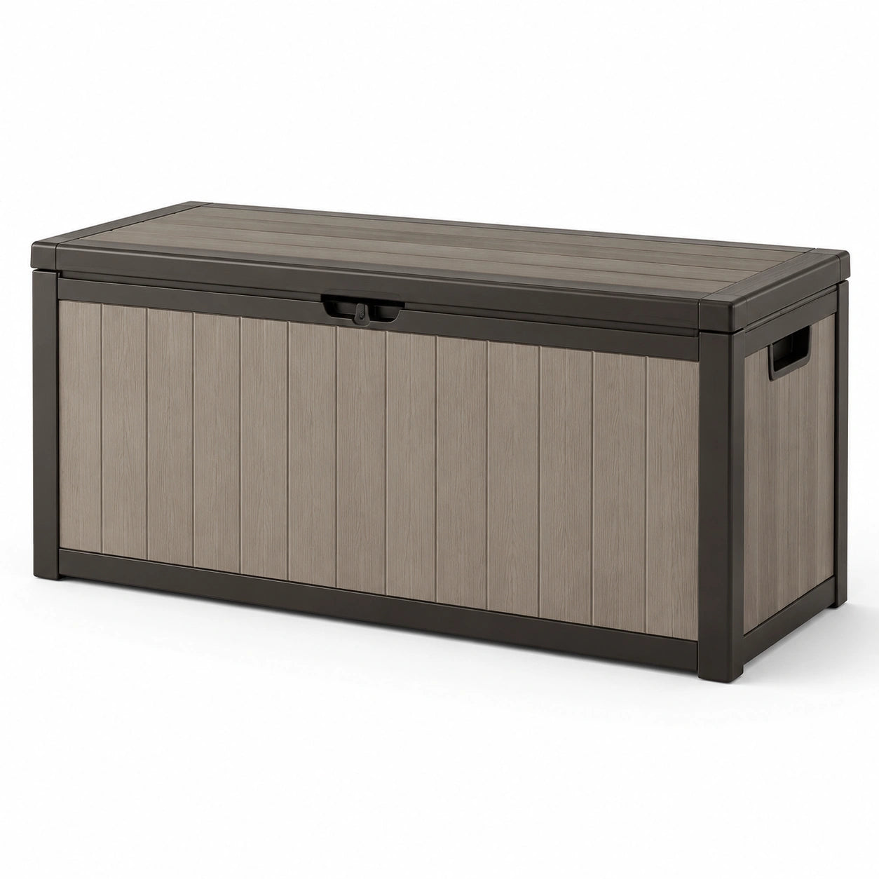 Coffre de rangement en plastique gris
