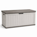 Coffre de rangement en plastique 120x45x57 cm beige/gris