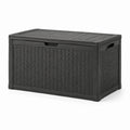 Coffre de rangement en plastique noir 117 cm